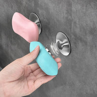 Porte-Savon Aimanté Mural en Inox, Sans Perçage, Platine Ronde 5 cm