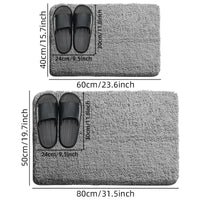 Tapis de Bain Peluche Épais Antidérapant, 13 Coloris, 2 Tailles