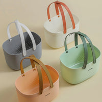 Panier de Douche Portable à Anses 25 cm, Gris, Blanc ou Rose