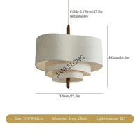 Suspension Cuisine Tissu Wabi-Sabi à la Pièce, Lampadaire et Lampe de Table