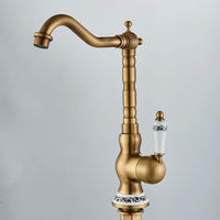 Mitigeur Lavabo Bronze Haut Trou Unique