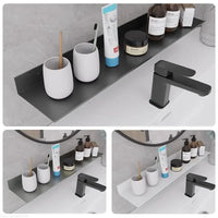 Étagère Salle de Bain Aluminium Sans Perçage Murale
