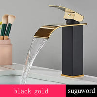 Mitigeur Lavabo Cascade Monotrou Inox 304, 7 Finitions, Modèle Bas ou Haut