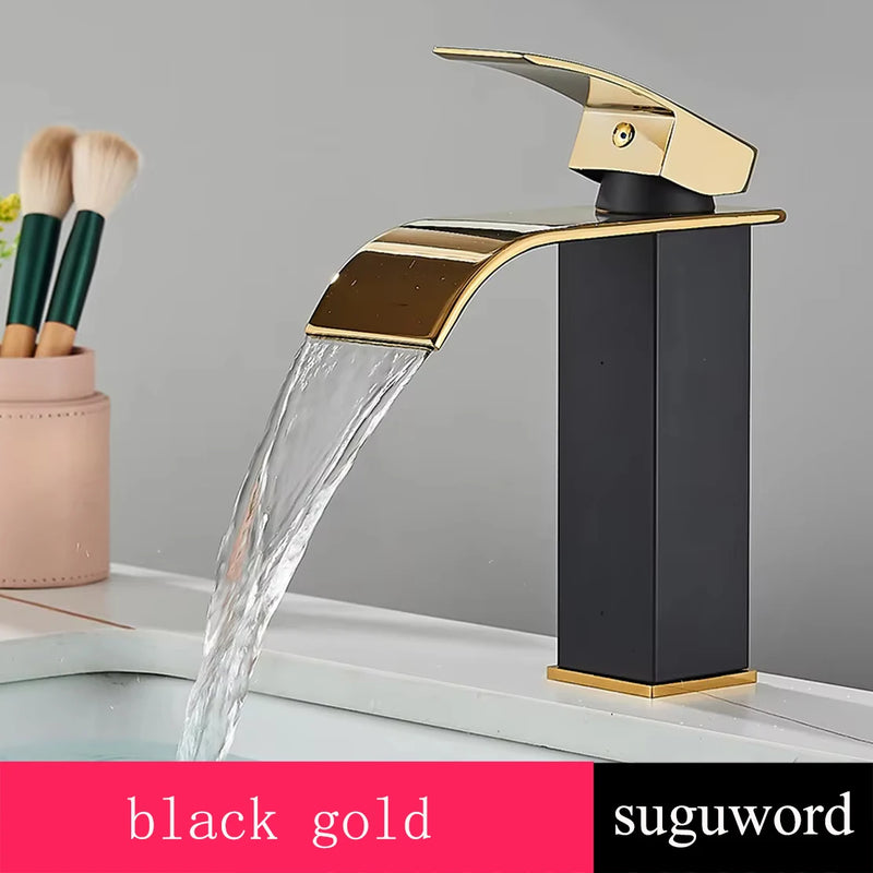 Mitigeur Lavabo Cascade Monotrou Inox 304, 7 Finitions, Modèle Bas ou Haut