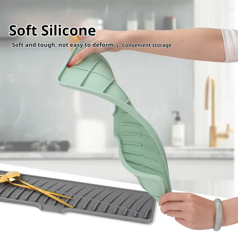 Tapis Égouttoir Silicone pour Évier à Pente Douce, 42 ou 60 cm