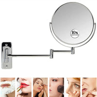 Miroir Grossissant Chromé Pivotant 360 10X 20 cm