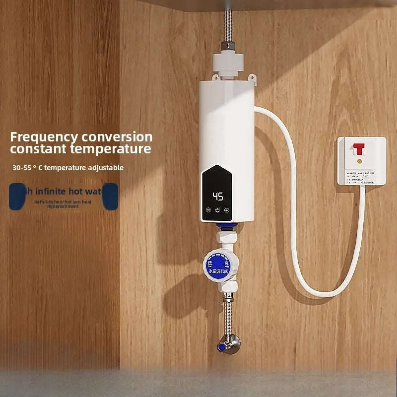 Chauffe-Eau Instantané Électrique Compact 220 V avec Affichage Digital