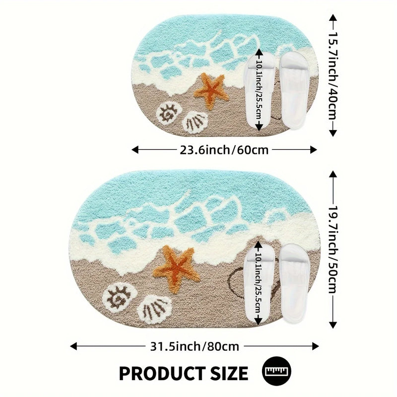 Tapis de Bain Antidérapant Motif Étoile de Mer