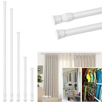 Barre de Douche à Ressort Blanche, Sans Perçage, 30 à 90 cm
