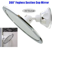 Miroir de Douche Anti-Buée Ventouse Rotation 360 Rond 17 cm