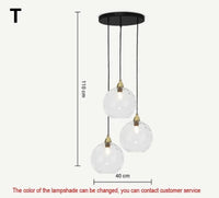 Suspension Cuisine Globes en Verre Coloré Texturé, 1 à 8 Têtes