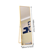 Miroir sur Pied XXL Noir ou Doré Verre Trempé