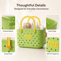 Panier de Douche Portable Trous Ronds 29,5 cm, Vert ou Jaune