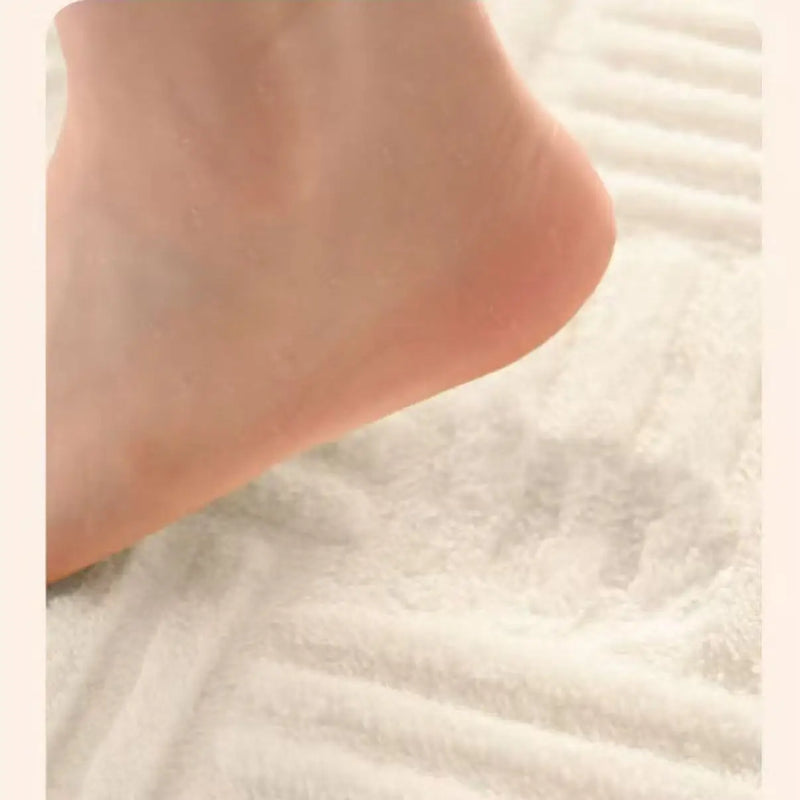 Tapis de Bain Gris Absorbant Motif Géométrique Antidérapant