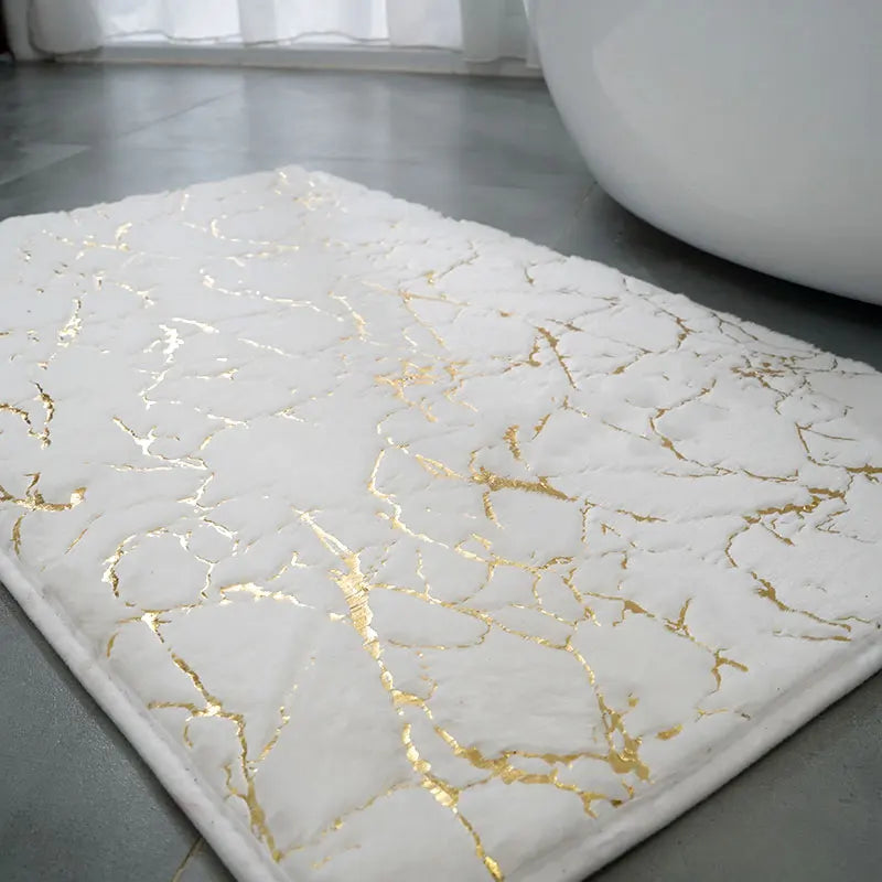 Tapis de Bain Fausse Fourrure Rectangulaire Antidérapant