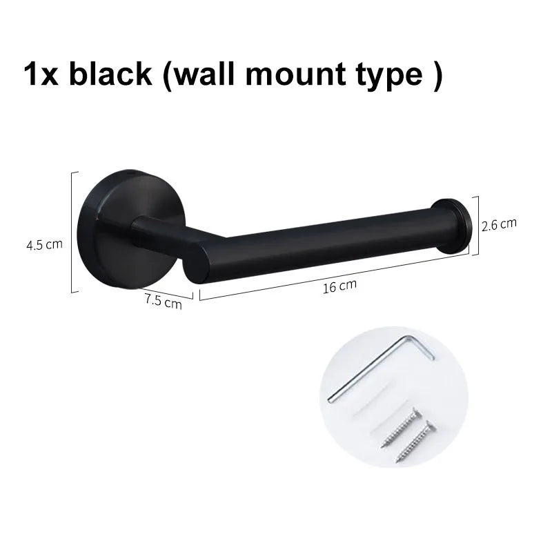 Porte-Papier Toilette Mural en Inox à Visser ou Adhésif 16 cm