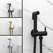 Douchette WC Laiton Eau Froide avec Robinet d'Arrêt, Flexible Inox ou Spiralé