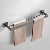 Accessoires Salle de Bain Inox Gris Anthracite à la Pièce, 12 Articles