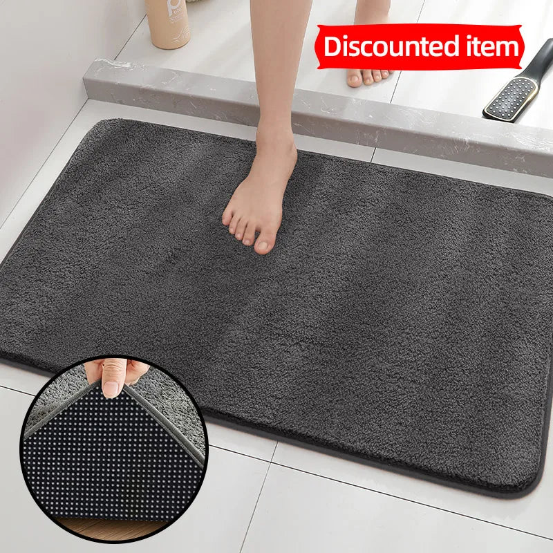Tapis de Bain à Pompons Antidérapant Ultra Absorbant