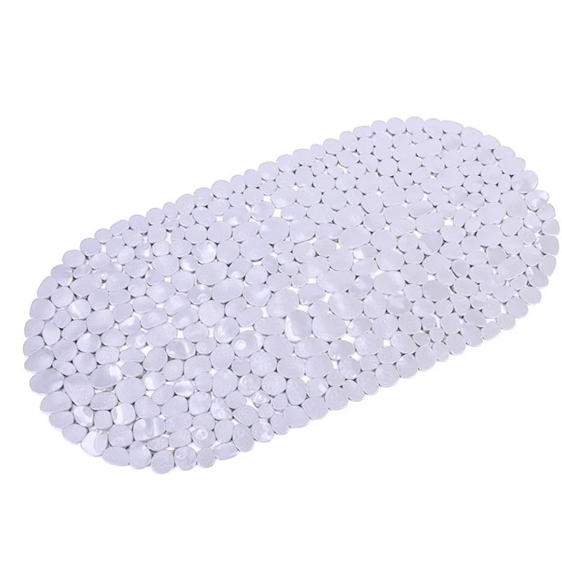 Tapis de Baignoire Ovale Galets Antidérapant à Ventouses 36 x 69 cm