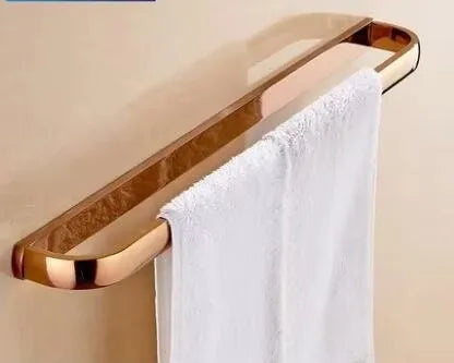 Accessoires Salle de Bain Or Rose Laiton à la Pièce, 13 Articles