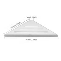 Étagère d'Angle Douche Inox Triangulaire 31 cm à l'Unité, Argent ou Noir