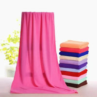 Grande Serviette de Bain Microfibre Unie 70 x 140 cm en 12 Coloris