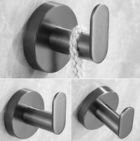 Patère Salle de Bain Murale Inox 304 Gris Anthracite, 9 Modèles