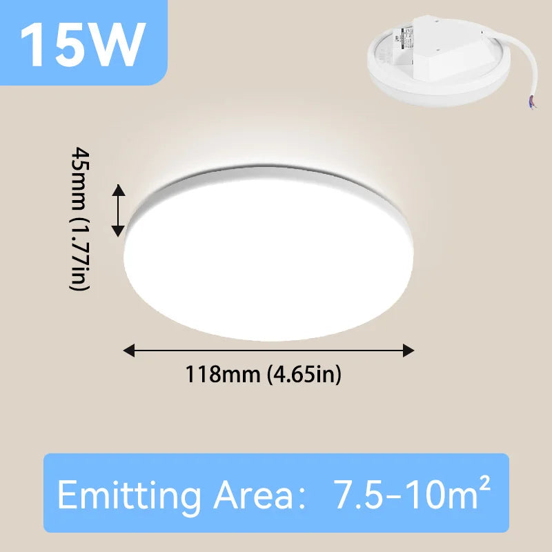 Plafonnier Cuisine LED Extra Plat 4,5 cm, Lot de 1 ou 4, 15 à 50 W