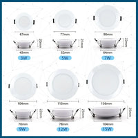 Spot LED Encastrable Cuisine Rond Blanc sans Transformateur, 3 à 15 W