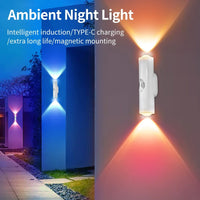 Applique Murale Rechargeable RGB à Détecteur de Mouvement, 1 ou 2 Pièces