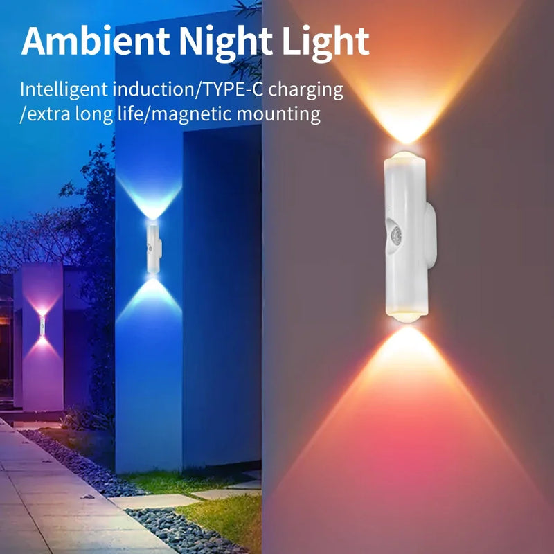 Applique Murale Rechargeable RGB à Détecteur de Mouvement, 1 ou 2 Pièces