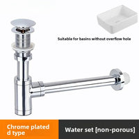 Siphon Lavabo Rond Laiton 1 1/4, Kit avec ou sans Bonde