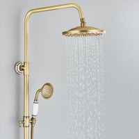 Colonne de Douche Rétro Laiton Antique avec Douchette