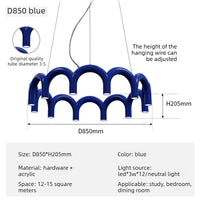 Suspension Cuisine LED Arches Colorées, 2 à 12 LED, 6 Coloris
