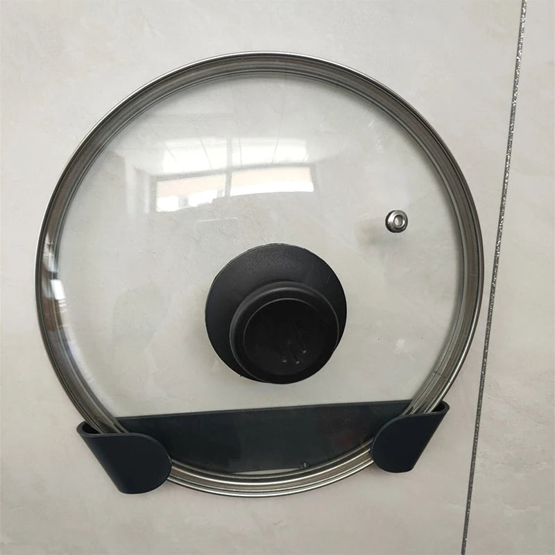 Range-Couvercle Auto-Adhésif Mural, 4 Supports Longs ou Paire à Bouton Doré