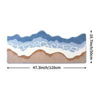 Tapis de Bain Ondulé Motif Vagues Tufté Main, 3 Tailles