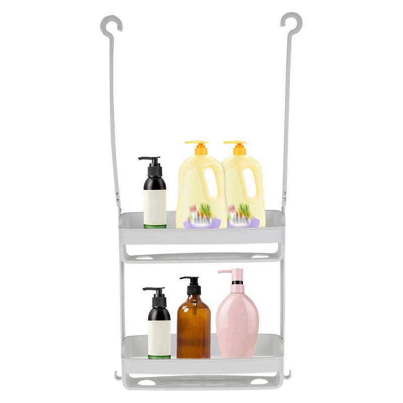 Étagère de Douche à Suspendre à 2 Niveaux en Plastique, 68 cm