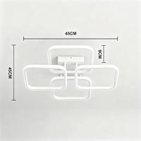 Plafonnier LED Carré Cuisine Moderne Motif en Grille ou en Croix