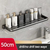 Étagère de Douche Murale Rabattable en Métal Étanche