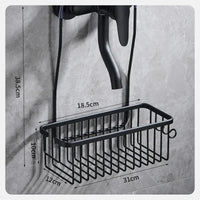 Étagère de Douche à Suspendre en Aluminium, Noir, Gris ou Argent, 31 cm