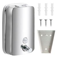 Distributeur de Savon Mural en Inox Grande Capacité