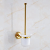 Accessoires Salle de Bain Laiton Doré Rosace Torsadée à la Pièce, 11 Articles