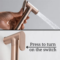 Douchette WC Murale avec Robinet d'Arrêt et Flexible 1,2 m, 5 Finitions