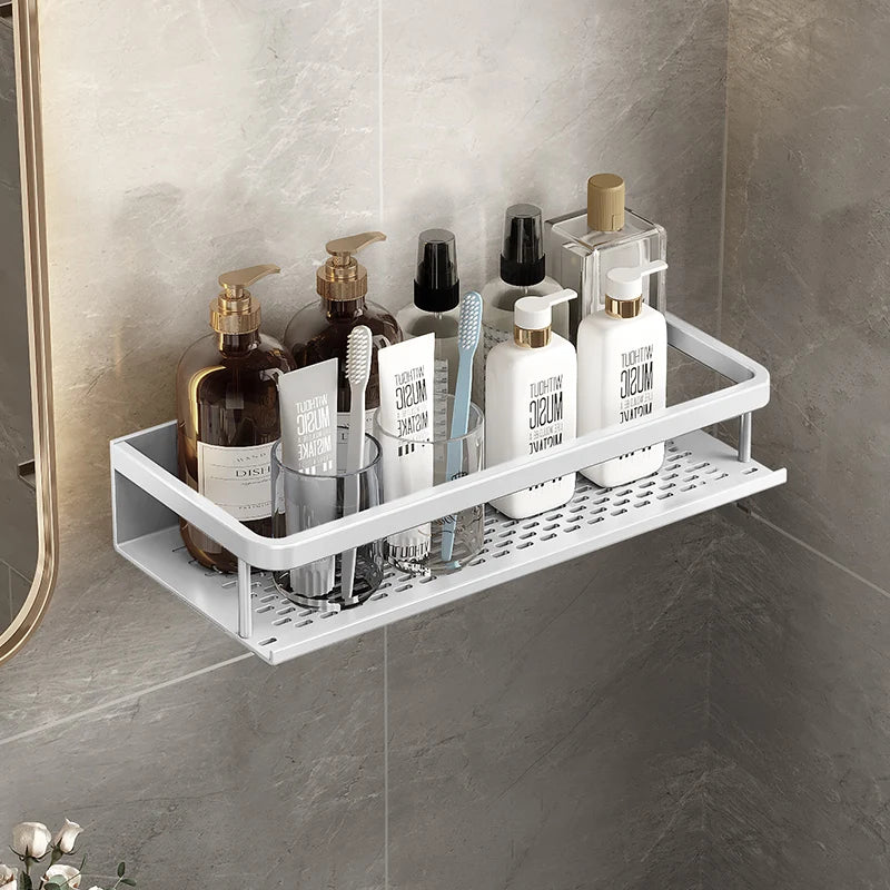 Étagère de Salle de Bain Murale en Aluminium, 30 à 50 cm