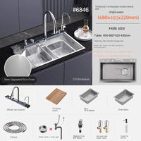 Évier Cuisine Inox 1 Bac Cascade Nid d'Abeille, 68 à 100 cm