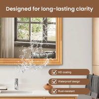 Miroir Salle de Bain Arche Bois Anti-Humidité