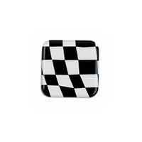 Miroir de Poche Carré Damier avec Poignée Support de Téléphone, 10 Motifs