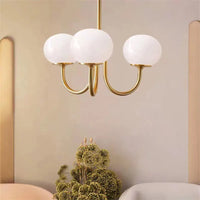 Suspension Cuisine Lustre Verre Rose, 3 ou 5 Têtes, Doré ou Chromé