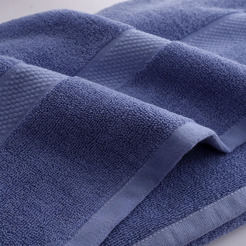 Grande Serviette de Bain Coton 80 x 160 cm, Gris, Blanc ou Bleu